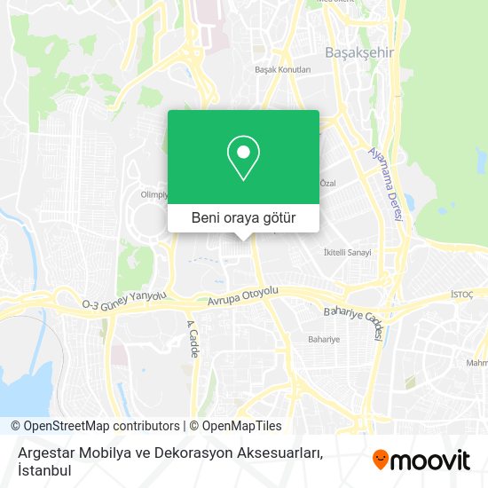 Argestar Mobilya ve Dekorasyon Aksesuarları harita