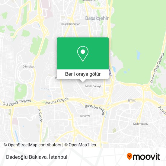 Dedeoğlu Baklava harita