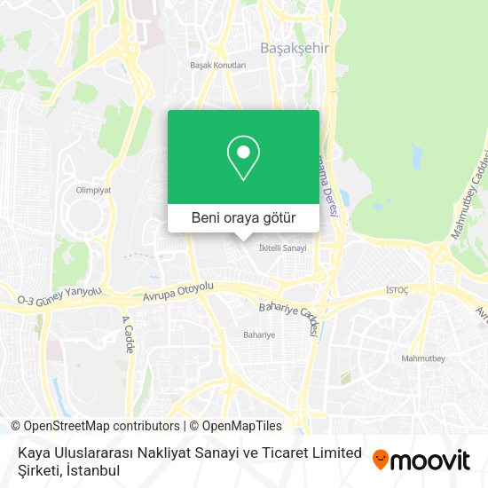 Kaya Uluslararası Nakliyat Sanayi ve Ticaret Limited Şirketi harita