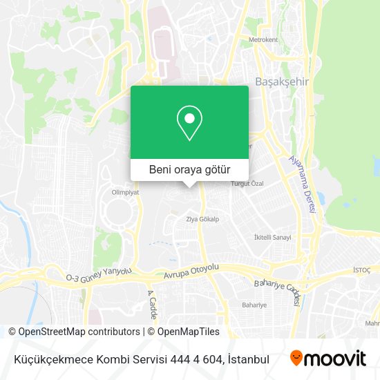 Küçükçekmece Kombi Servisi 444 4 604 harita