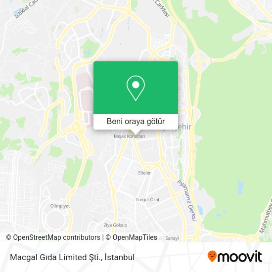 Macgal Gıda Limited Şti. harita