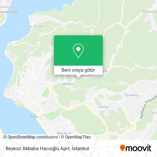 Beykoz Akbaba Hacıoğlu Aprt harita