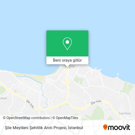 Şile Meydanı Şehitlik Anıtı Projesi harita