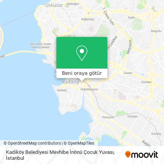 Kadiköy Belediyesi Mevhibe İnönü Çocuk Yuvası harita