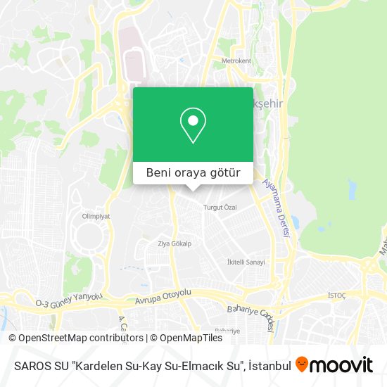 SAROS SU "Kardelen Su-Kay Su-Elmacık Su" harita