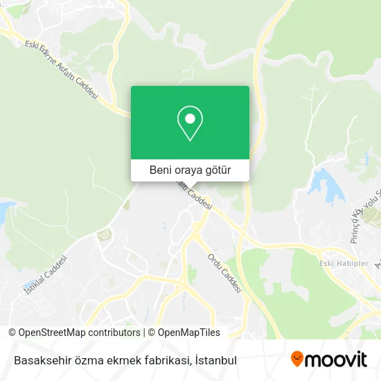 Basaksehir özma ekmek fabrikasi harita