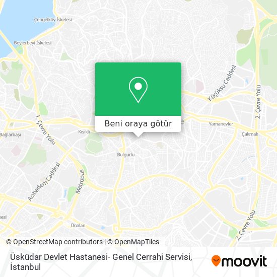 Üsküdar Devlet Hastanesi- Genel Cerrahi Servisi harita