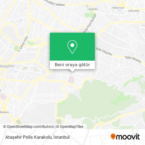 Ataşehir Polis Karakolu harita