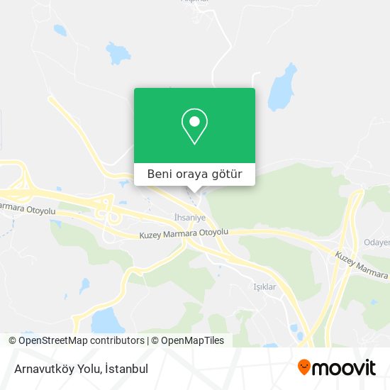 Arnavutköy Yolu harita