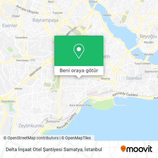 Delta İnşaat Otel Şantiyesi Samatya harita