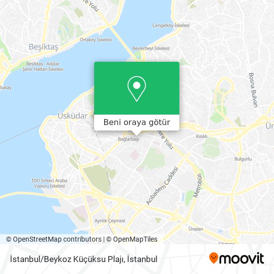 İstanbul/Beykoz Küçüksu Plajı harita