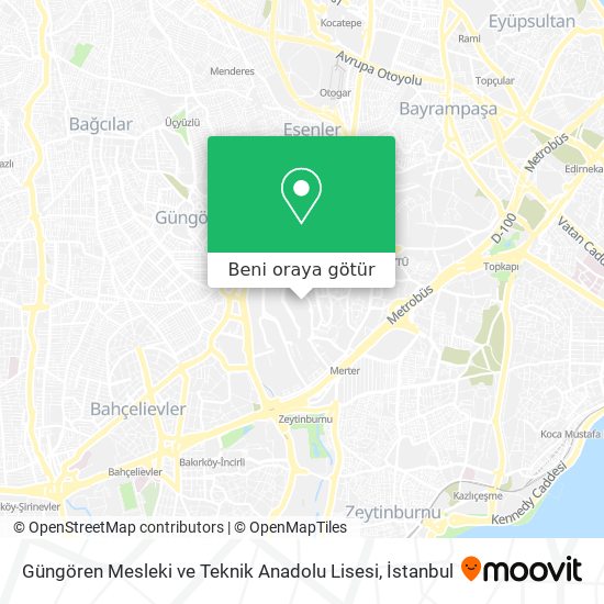 Güngören  Mesleki ve Teknik Anadolu Lisesi harita