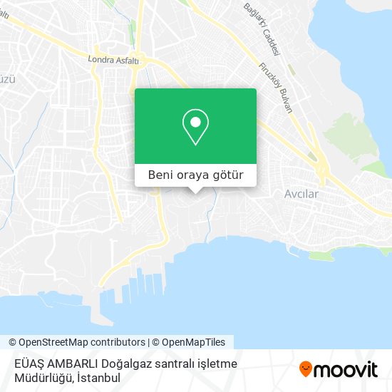 EÜAŞ AMBARLI Doğalgaz santralı işletme Müdürlüğü harita