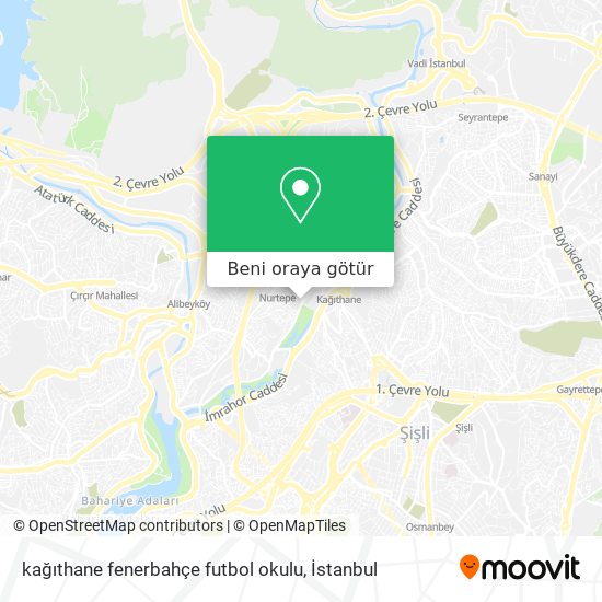 kağıthane fenerbahçe futbol okulu harita