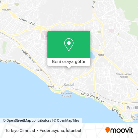 Türkiye Cimnastik Federasyonu harita