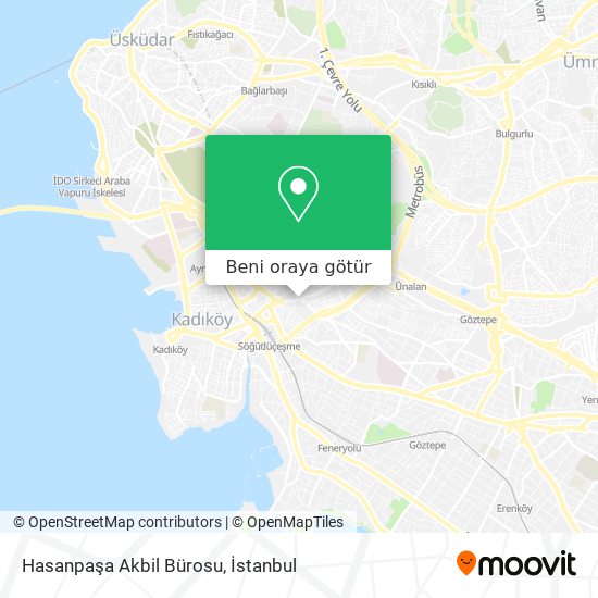 Hasanpaşa Akbil Bürosu harita