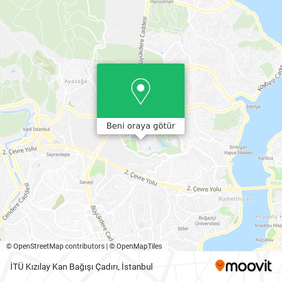 İTÜ Kızılay Kan Bağışı Çadırı harita
