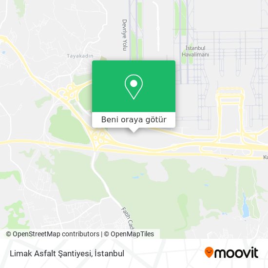 Limak Asfalt Şantiyesi harita