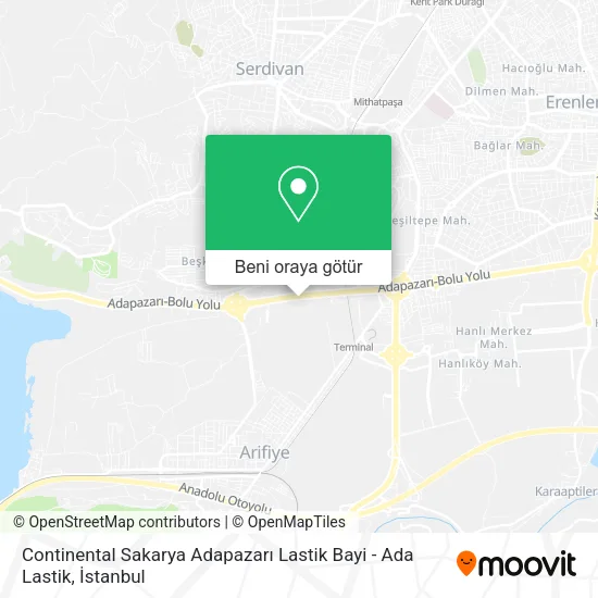 Continental Sakarya Adapazarı Lastik Bayi - Ada Lastik harita