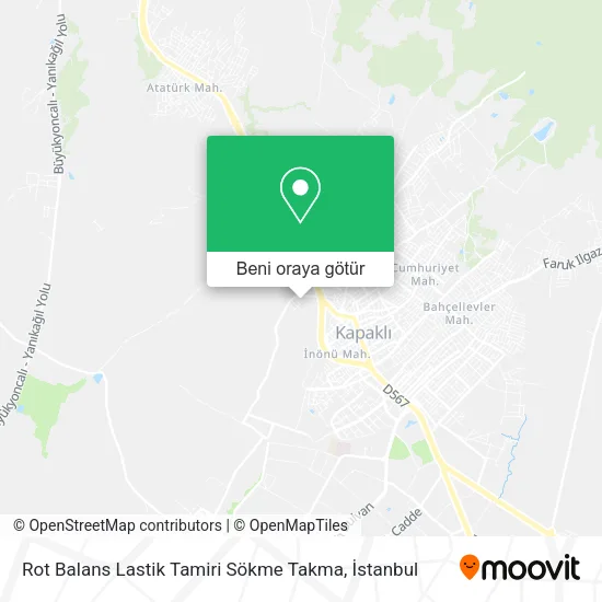 Rot Balans Lastik Tamiri Sökme Takma harita