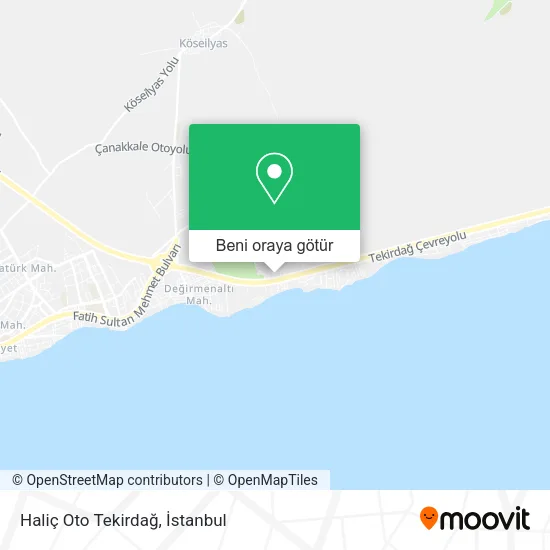 Haliç Oto Tekirdağ harita