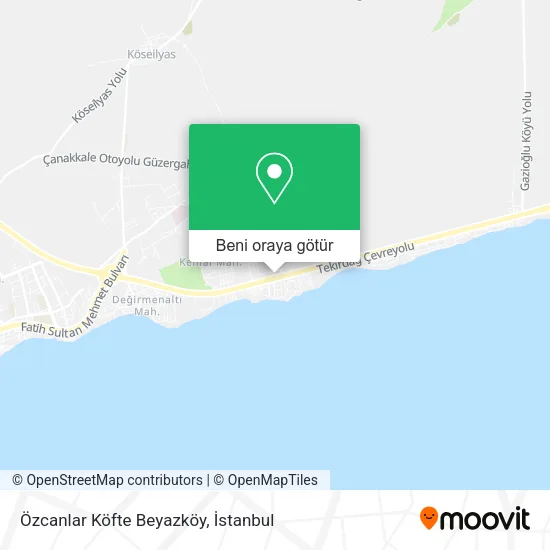 Özcanlar Köfte Beyazköy harita