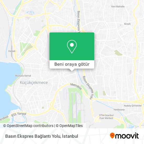 Basın Ekspres Bağlantı Yolu harita