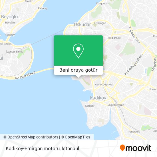 Kadıköy-Emirgan motoru harita