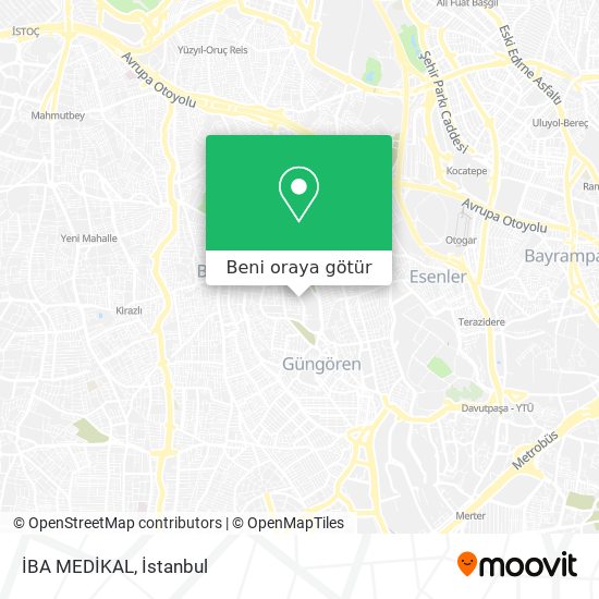 İBA MEDİKAL harita