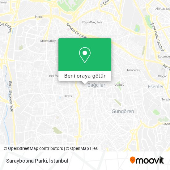 Saraybosna Parki harita