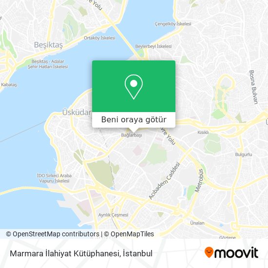 Marmara İlahiyat Kütüphanesi harita