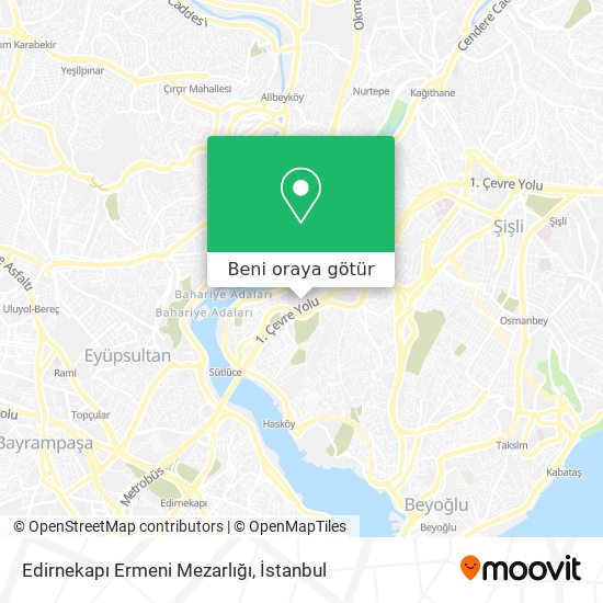 Edirnekapı Ermeni Mezarlığı harita