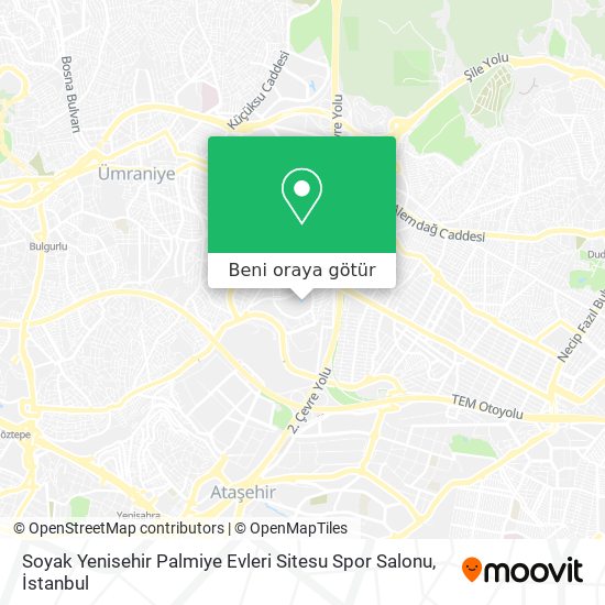 Soyak Yenisehir Palmiye Evleri Sitesu Spor Salonu harita