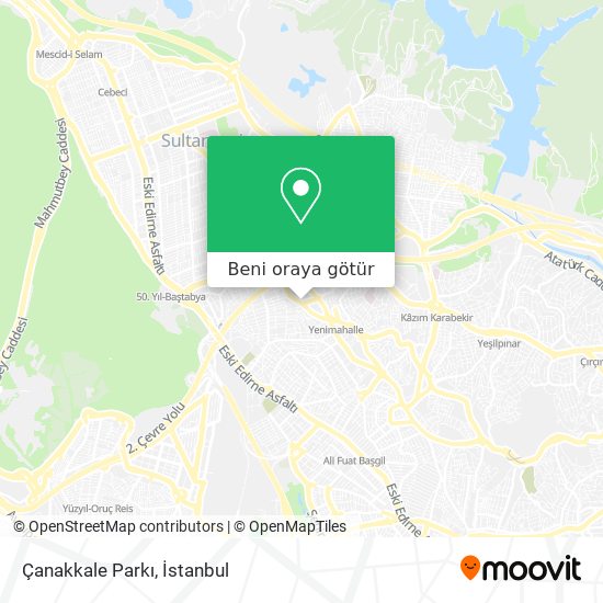 Çanakkale Parkı harita