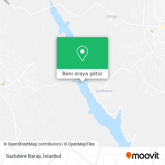 Sazlıdere Barajı harita
