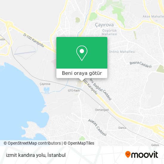 izmit kandıra yolu harita