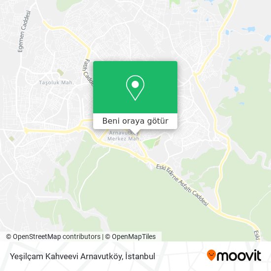 Yeşilçam Kahveevi Arnavutköy harita
