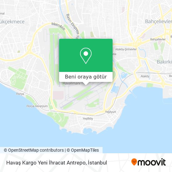 Havaş Kargo Yeni İhracat Antrepo harita