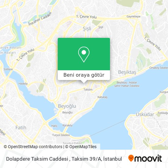 Dolapdere Taksim Caddesi , Taksim 39 / A harita