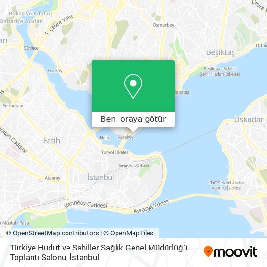 Türkiye Hudut ve Sahiller Sağlık Genel Müdürlüğü Toplantı Salonu harita