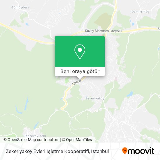Zekeriyaköy Evleri İşletme Kooperatifi harita