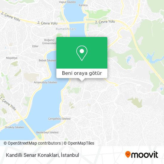 Kandilli Senar Konaklari harita