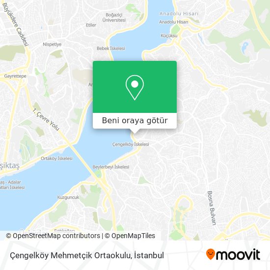 Çengelköy Mehmetçik Ortaokulu harita