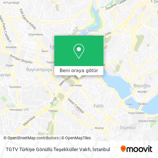 TGTV Türkiye Gönüllü Teşekküller Vakfı harita