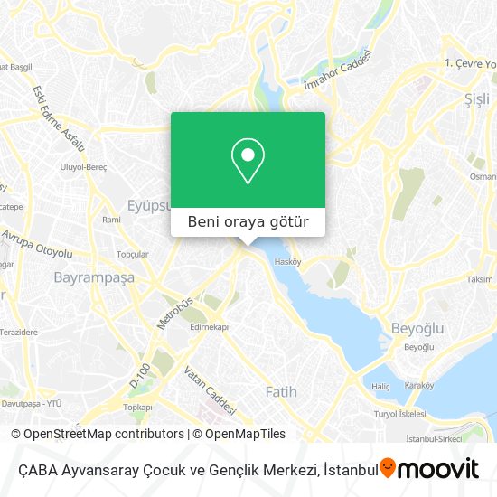 ÇABA Ayvansaray Çocuk ve Gençlik Merkezi harita