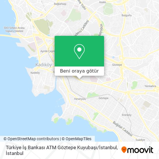 Türkiye İş Bankası ATM Göztepe Kuyubaşı / İstanbul harita