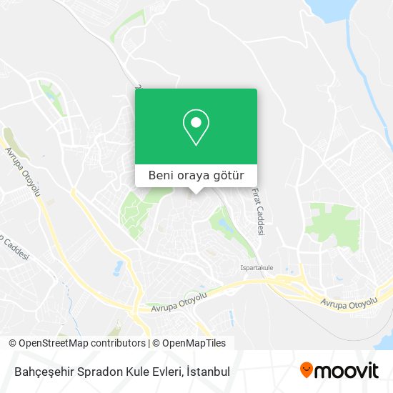 Bahçeşehir Spradon Kule Evleri harita