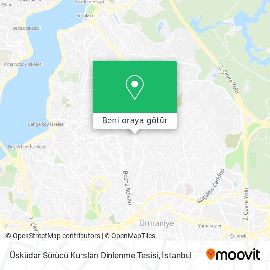Üsküdar Sürücü Kursları Dinlenme Tesisi harita