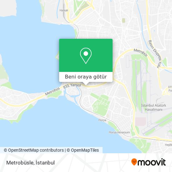 Metrobüsle harita
