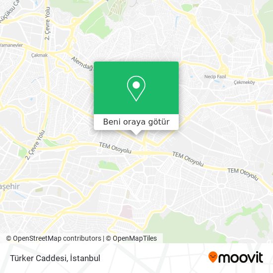 Türker Caddesi harita